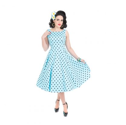 50´s Swing Dress In Sky Blue