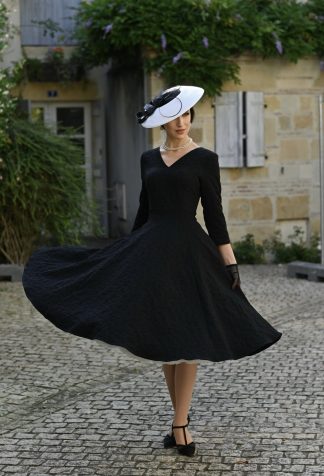 Piper Black Floral Swing Dress