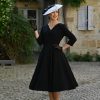 Piper Black Floral Swing Dress – Bild 7