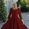 Maple Maroon Floral Swing Dress – Bild 4