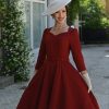Maple Maroon Floral Swing Dress – Bild 6