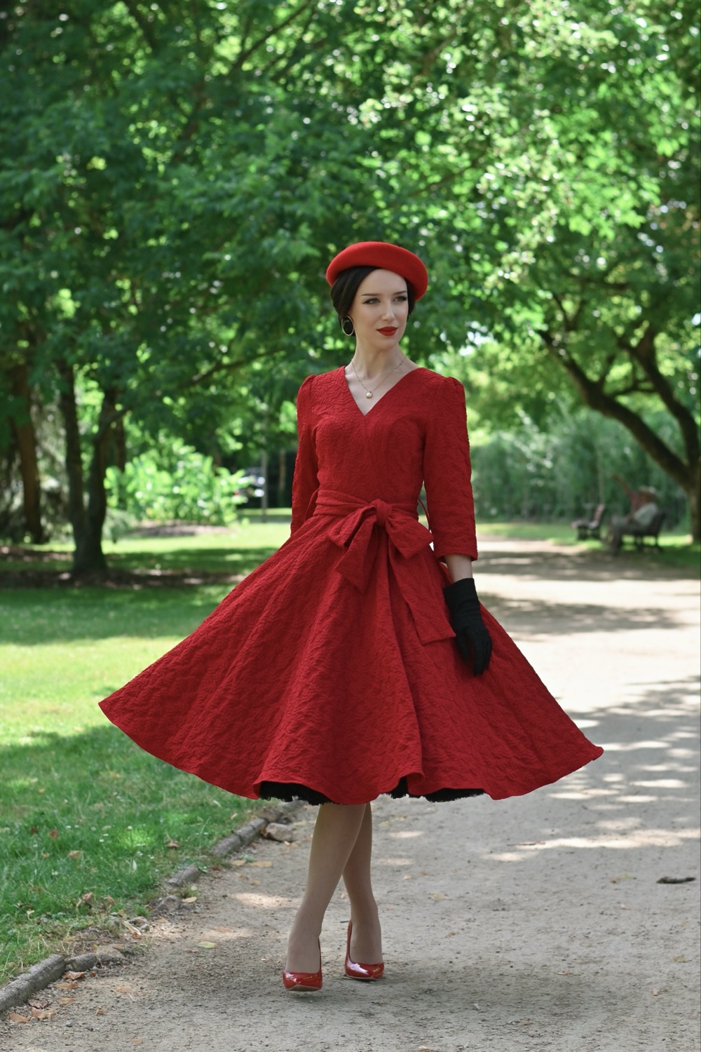 Lettie Embossed Swing Dress